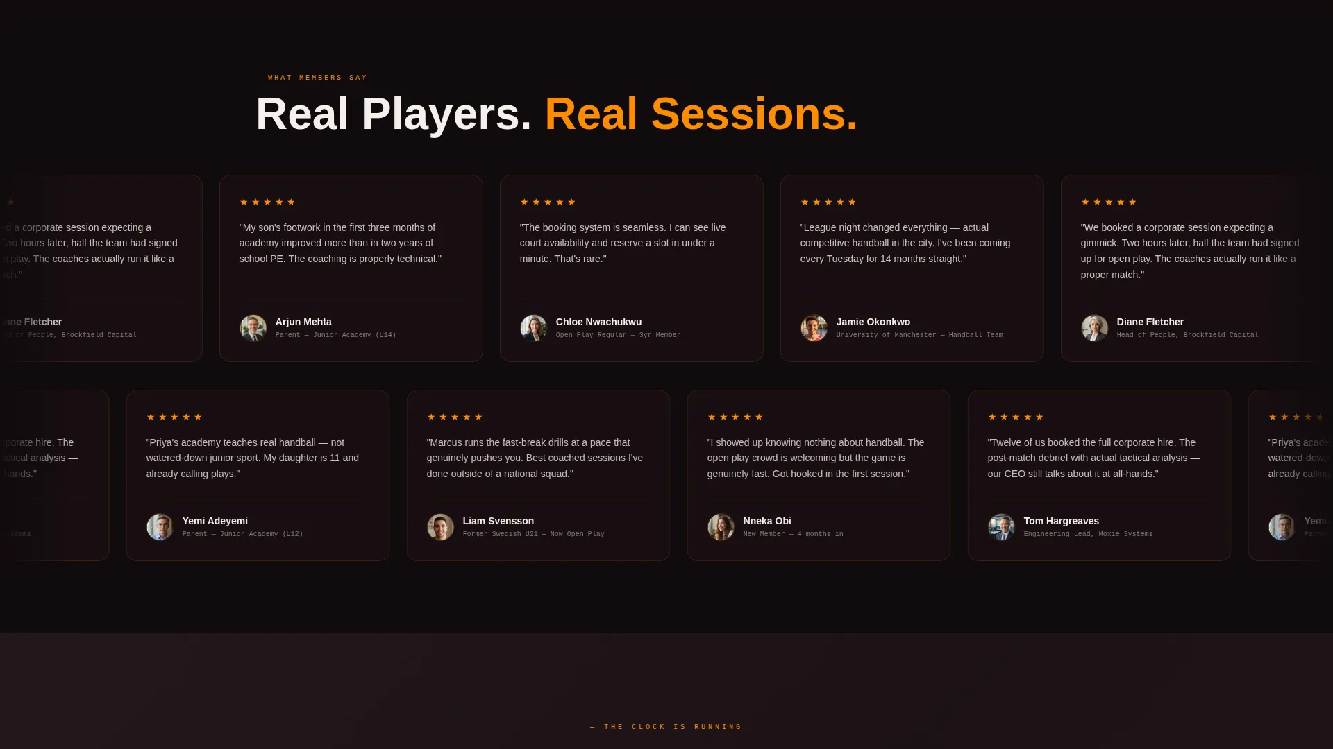 Handball Specialist Booking Website Template