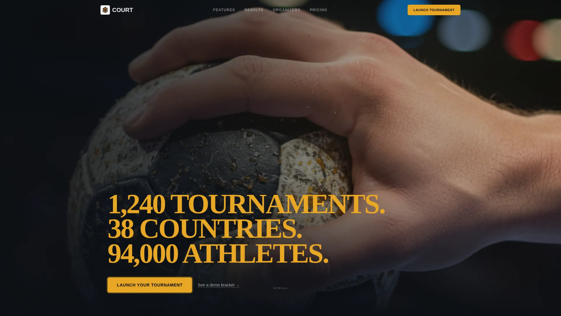 Dynamic Team Handball Landing Page Template