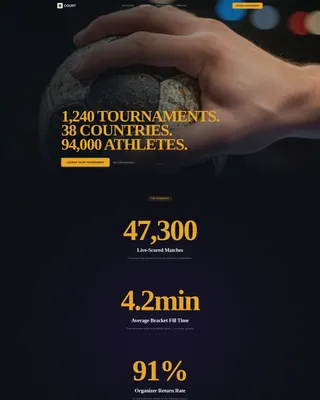 Dynamic Team Handball Landing Page Template