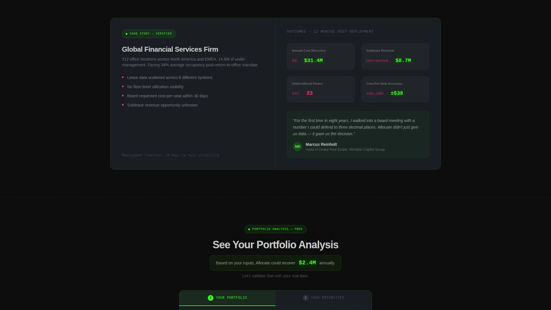 PropTech Startup Cost Calculator Website Template