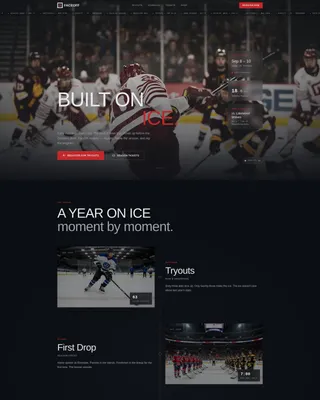 Ice Hockey Leagues Expert Professional Website Template