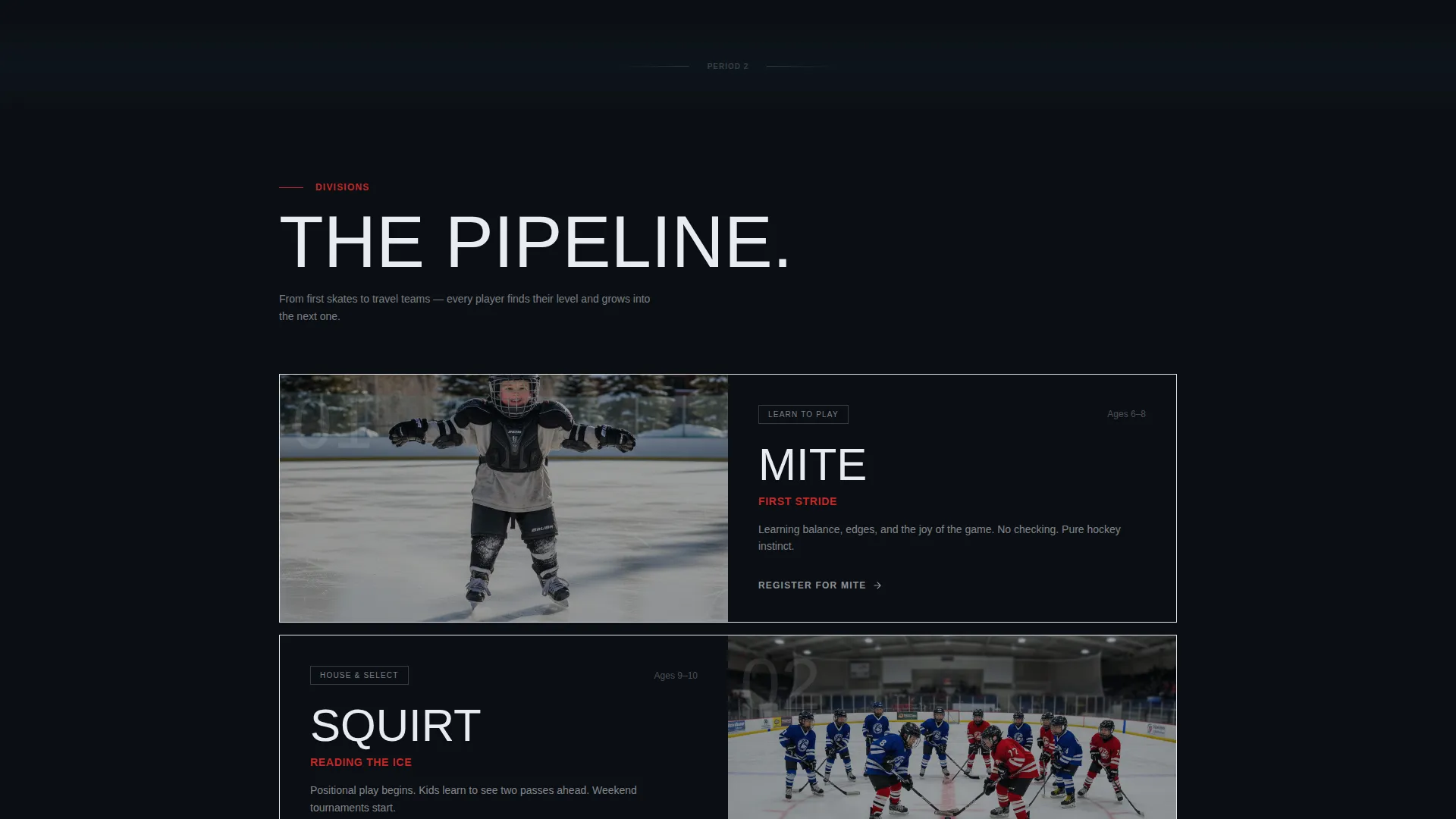 High-Voltage Ice Hockey Landing Page Template