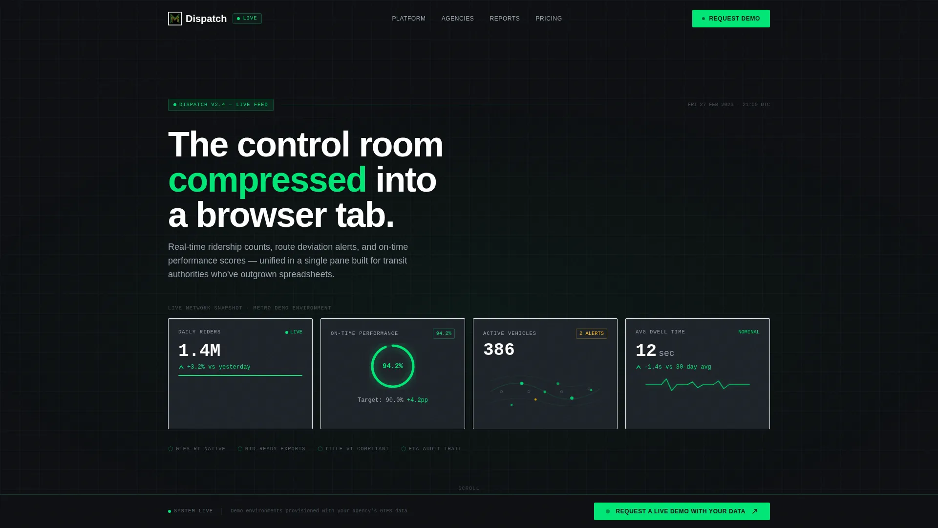 Intelligent Logistics Booking Landing Page Template