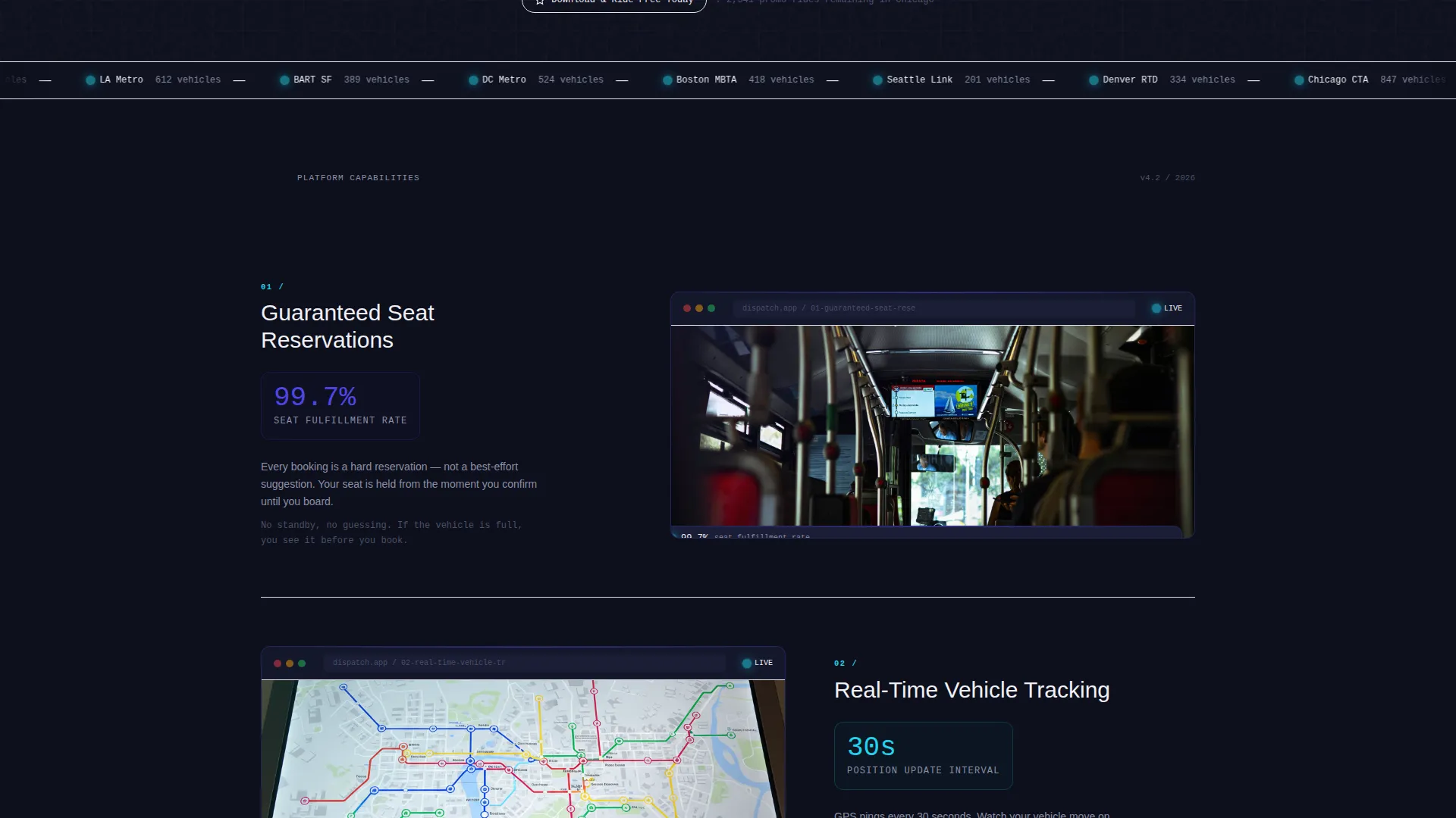 Public Transit Vertical SaaS Booking Website Template
