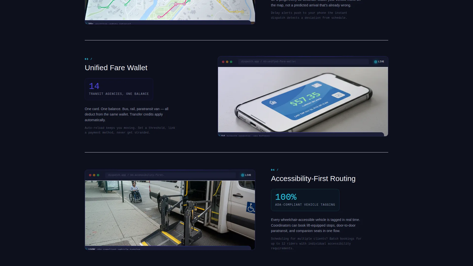 Public Transit Vertical SaaS Booking Website Template