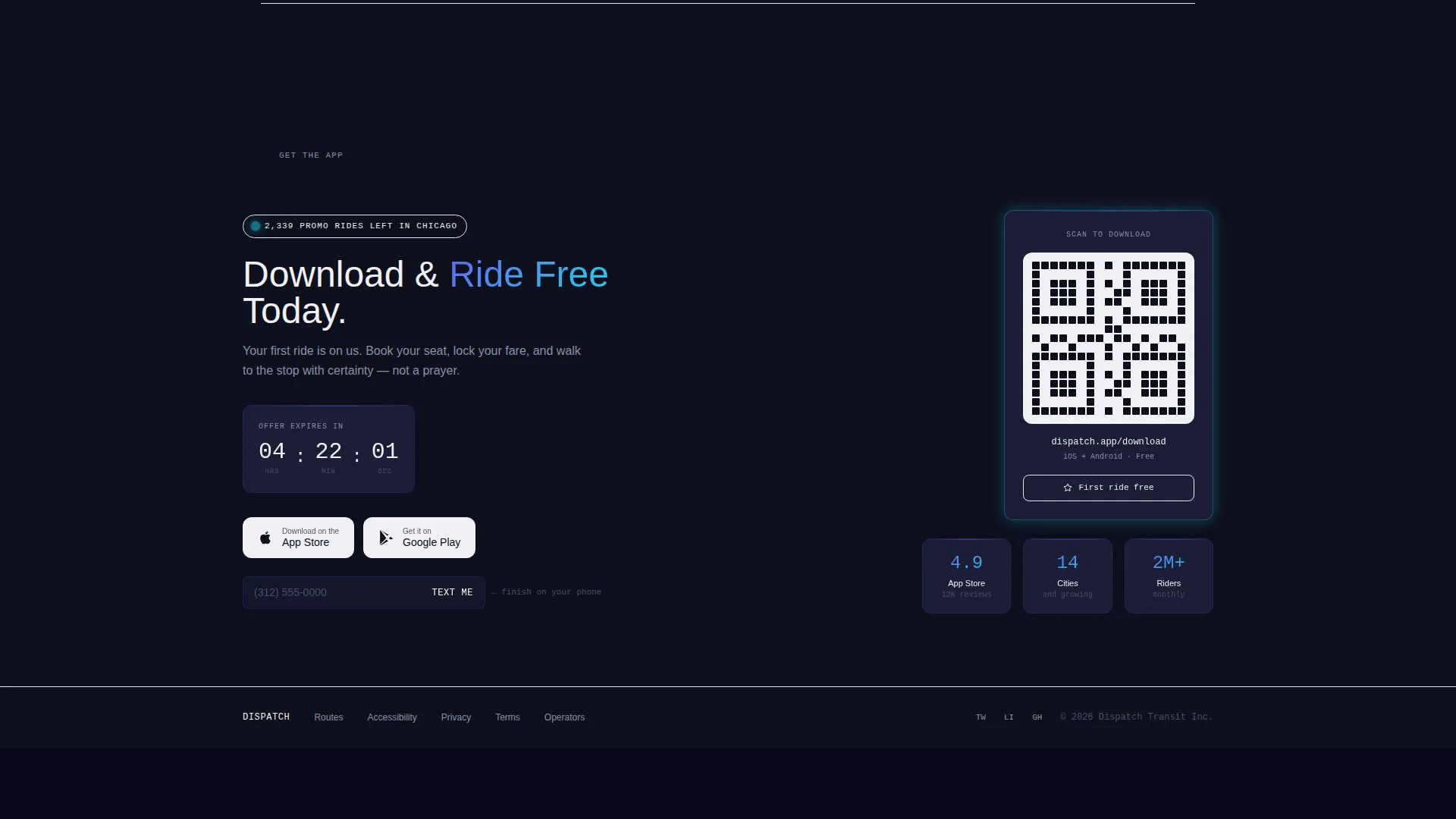 Public Transit Vertical SaaS Booking Website Template