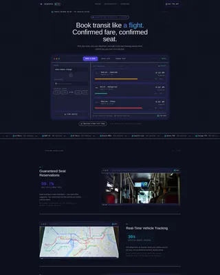 Public Transit Vertical SaaS Booking Website Template