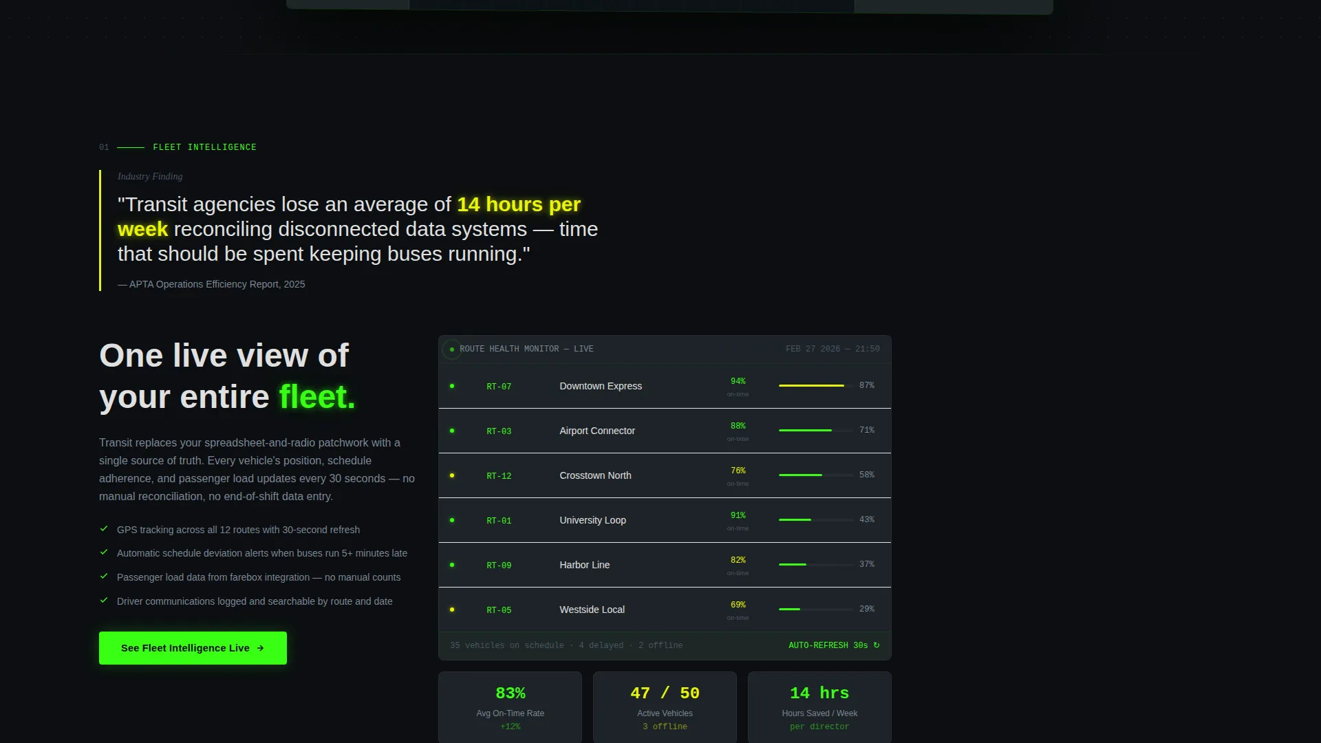 Public Transit Vertical SaaS Privacy Policy Website Template