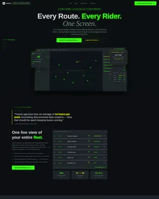 Public Transit Vertical SaaS Privacy Policy Website Template
