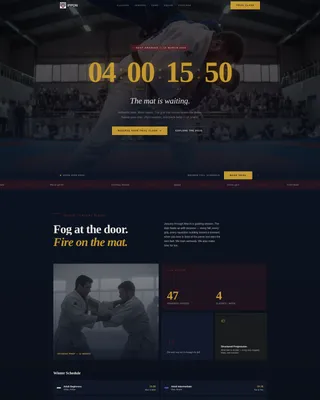 Elite Competitive Judo Landing Page Template