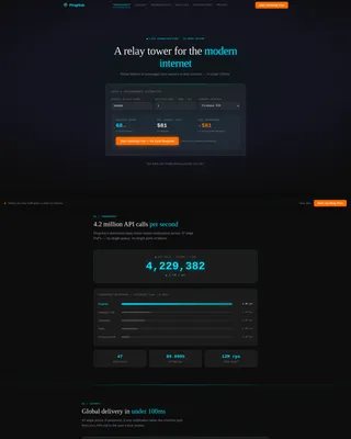 Push Notification Service Landing Page Template