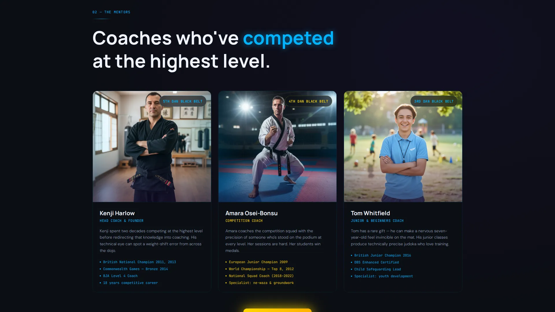 Judo Booking Website Template