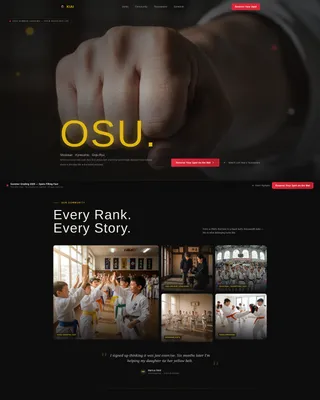 Karate Academy Event Registration Landing Page
