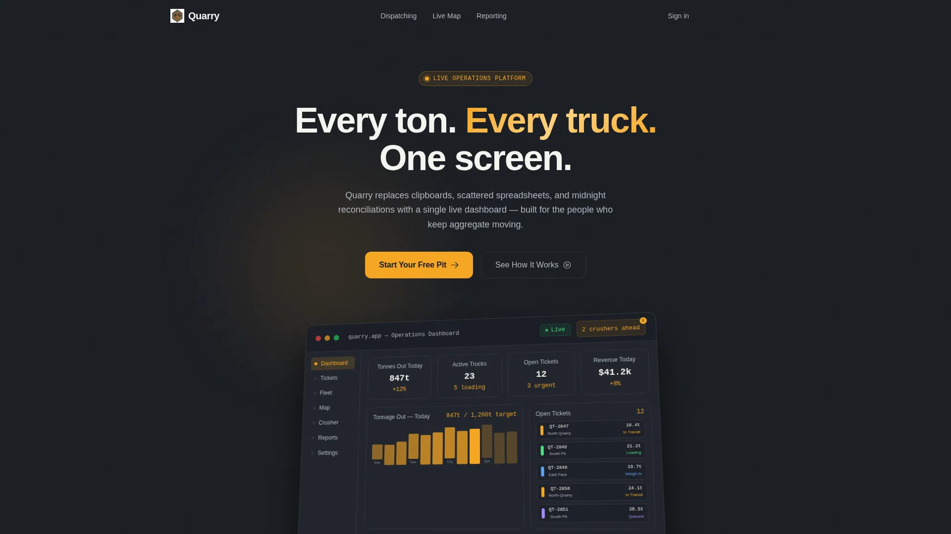 Quarry Vertical SaaS Reviews Website Template