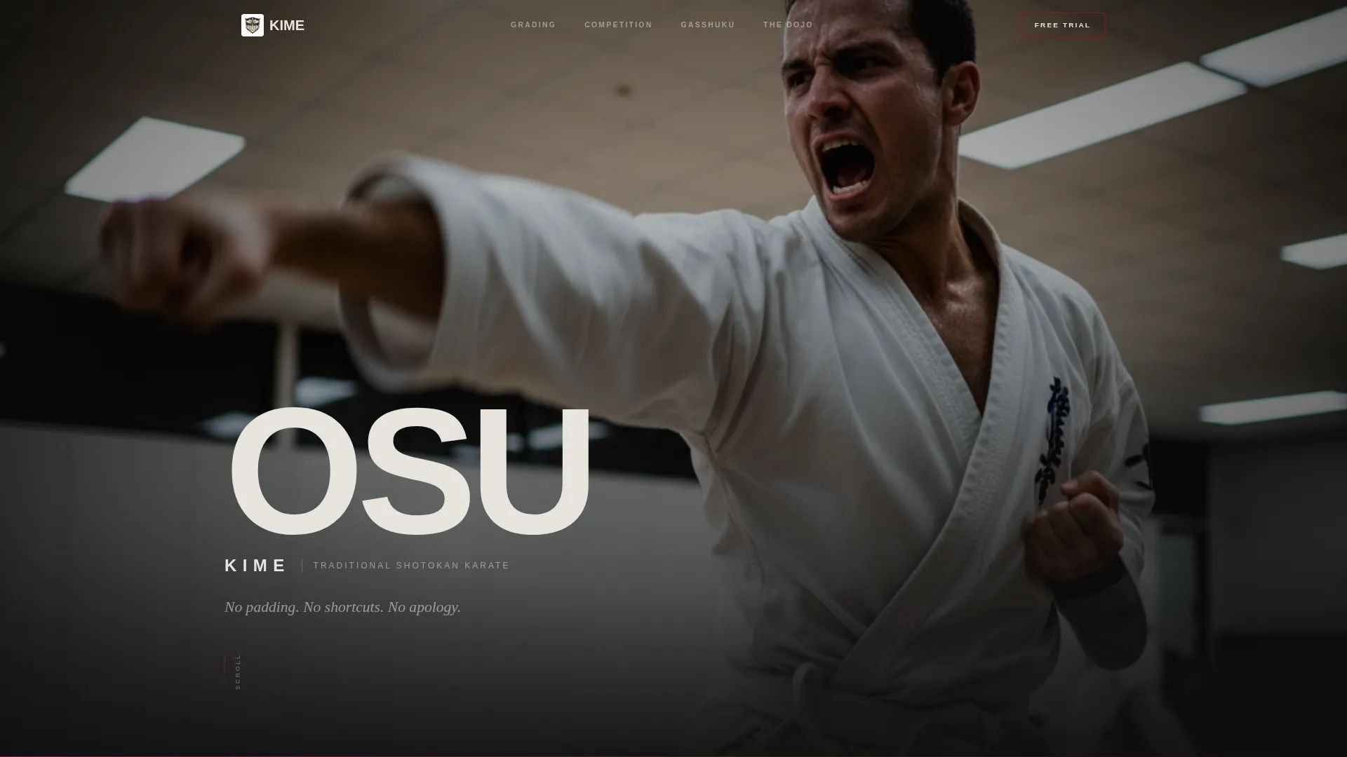 Immersive Karate Landing Page Template for Dojos
