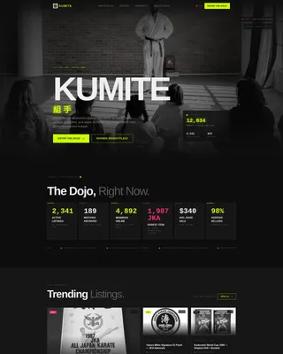 Elite Karate Community & Marketplace Landing Page