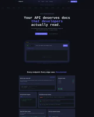 Live API Docs Landing Page Template