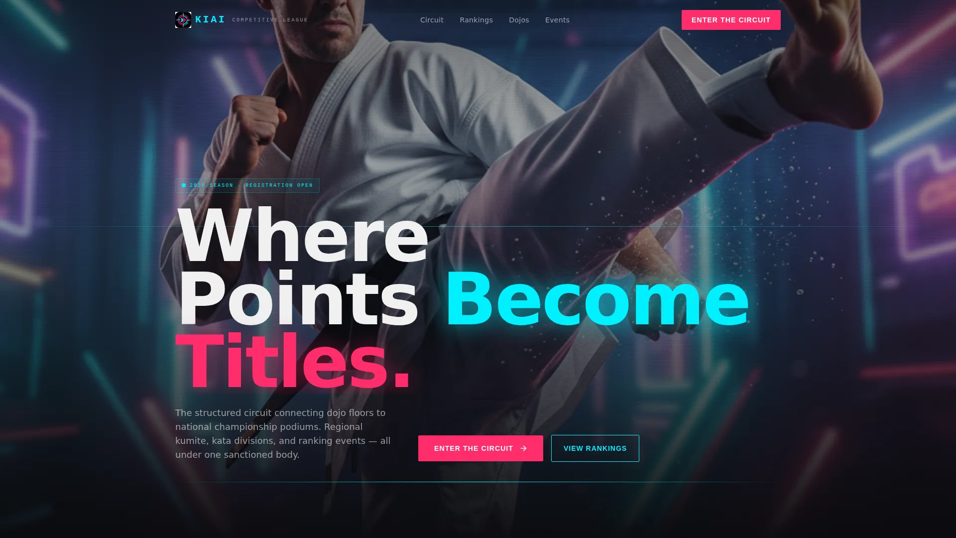 Karate League Landing Page Template