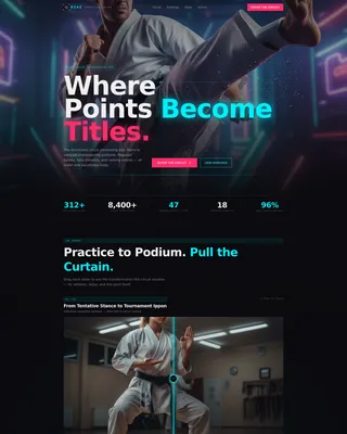 Karate League Landing Page Template