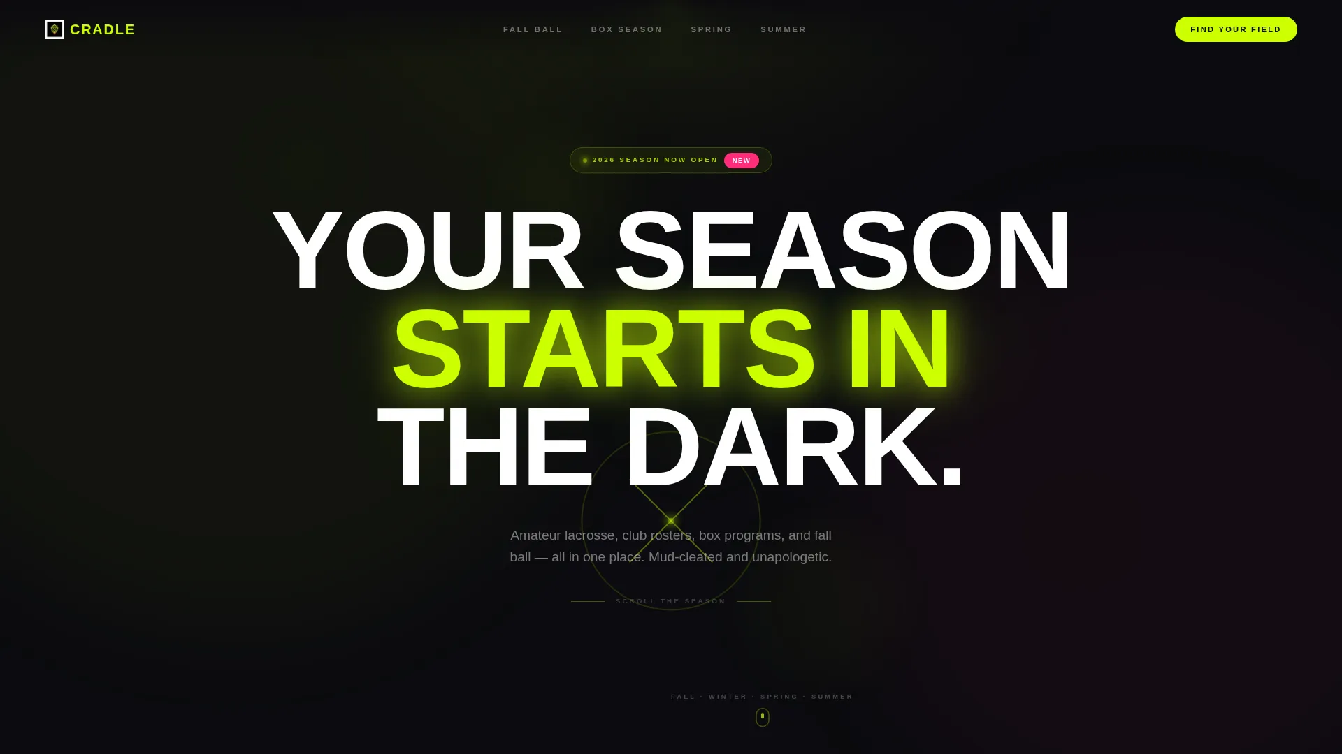 Lacrosse Club Landing Page Template | Neon Shock Design