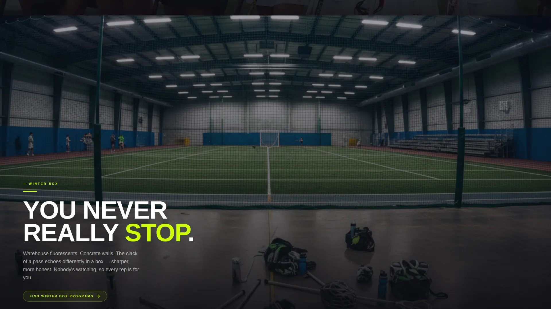 Lacrosse Club Landing Page Template | Neon Shock Design
