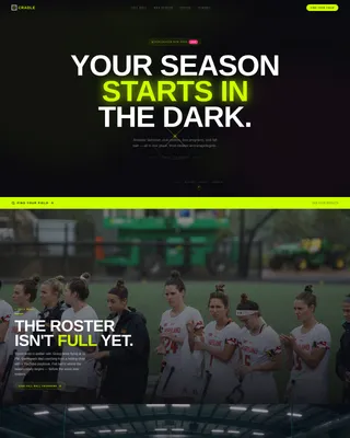 Lacrosse Club Landing Page Template | Neon Shock Design