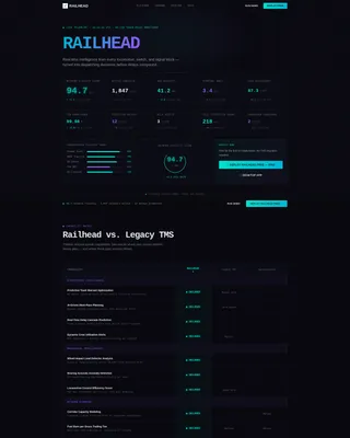 Railroad Vertical SaaS Professional Website Template