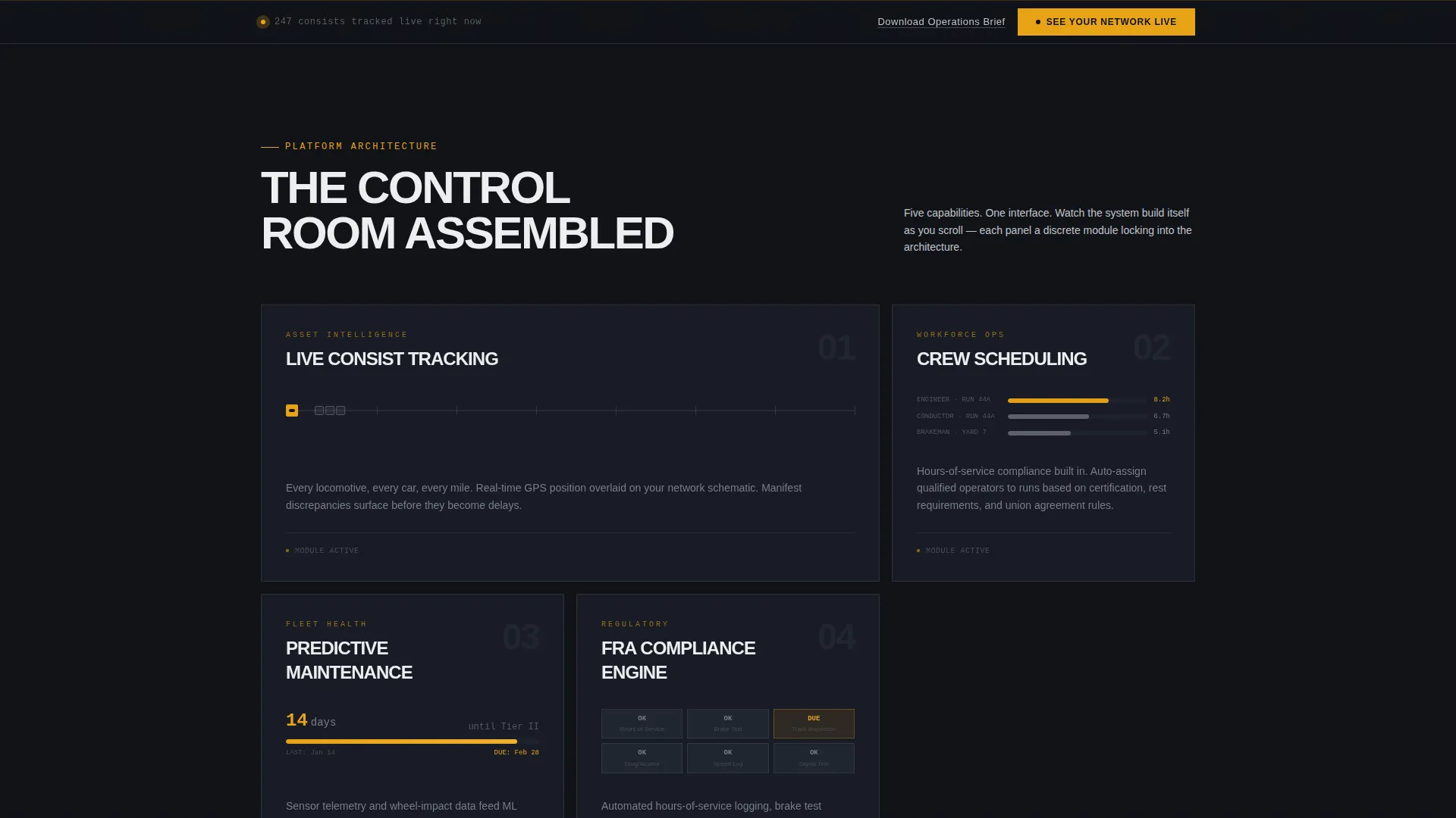 Smart Railroad Operations Landing Page Template