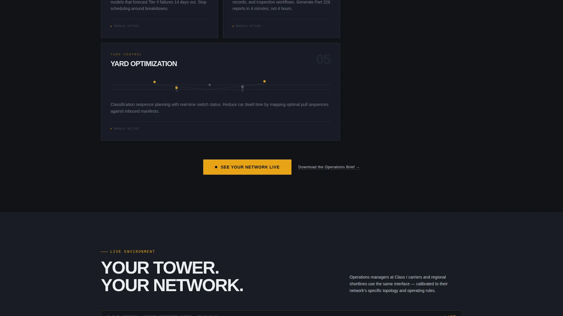 Smart Railroad Operations Landing Page Template