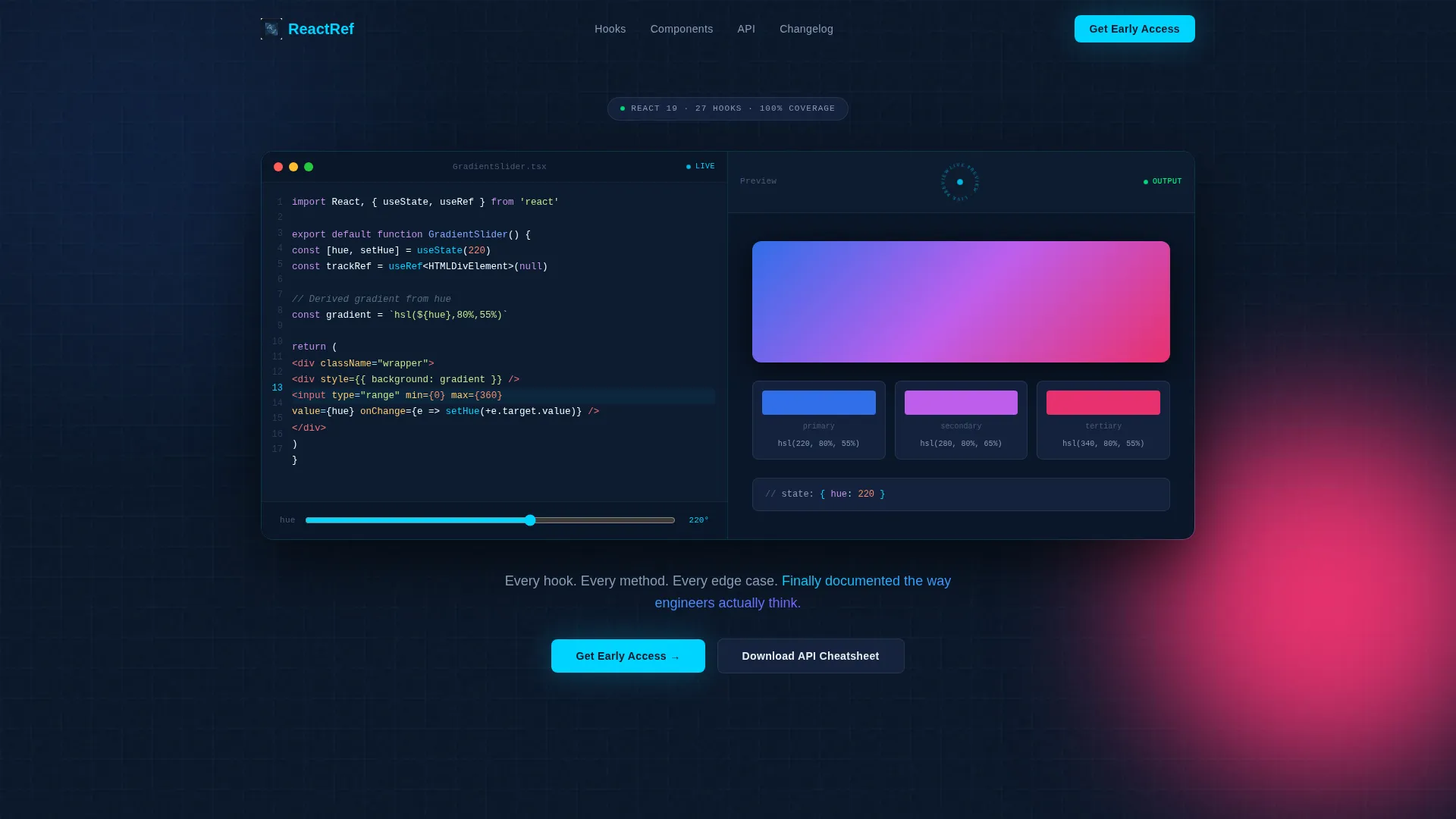 Comprehensive API Reference | Free Website Template | Rocket