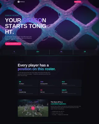 Elite Lacrosse Club Landing Page Template