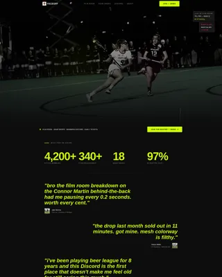 Lacrosse Community Landing Page Template