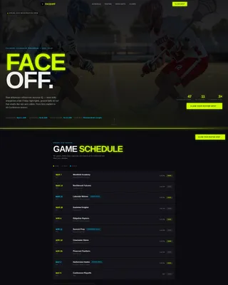 Thrilling Field Lacrosse Landing Page Template