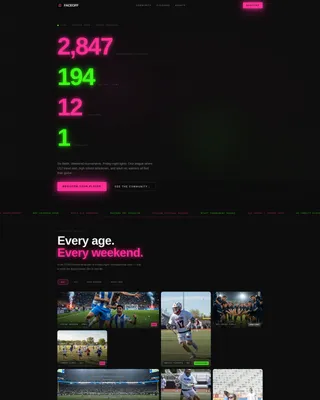 Electric Lacrosse League Landing Page Template