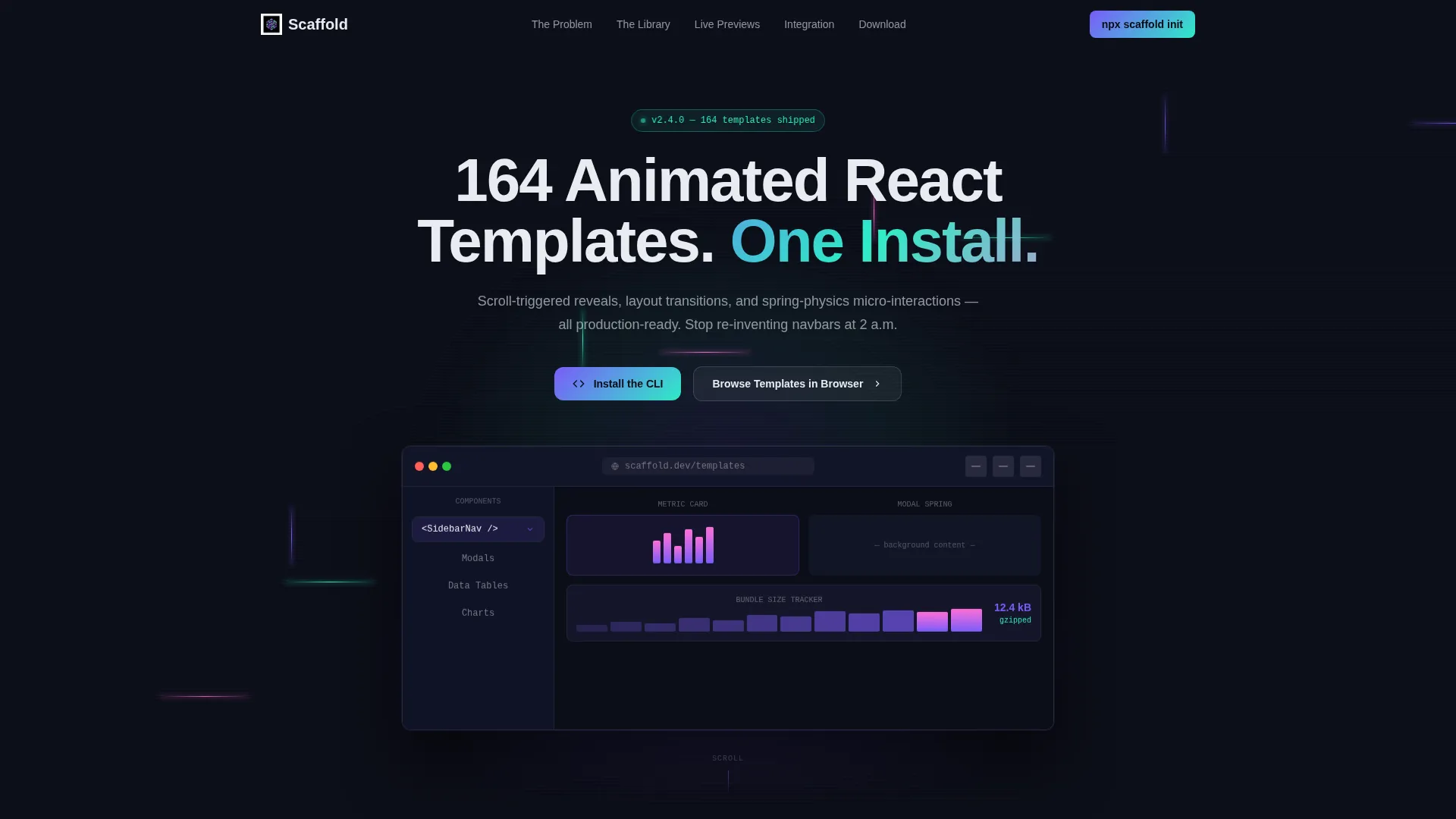 Animated React | Free Website Template | Rocket