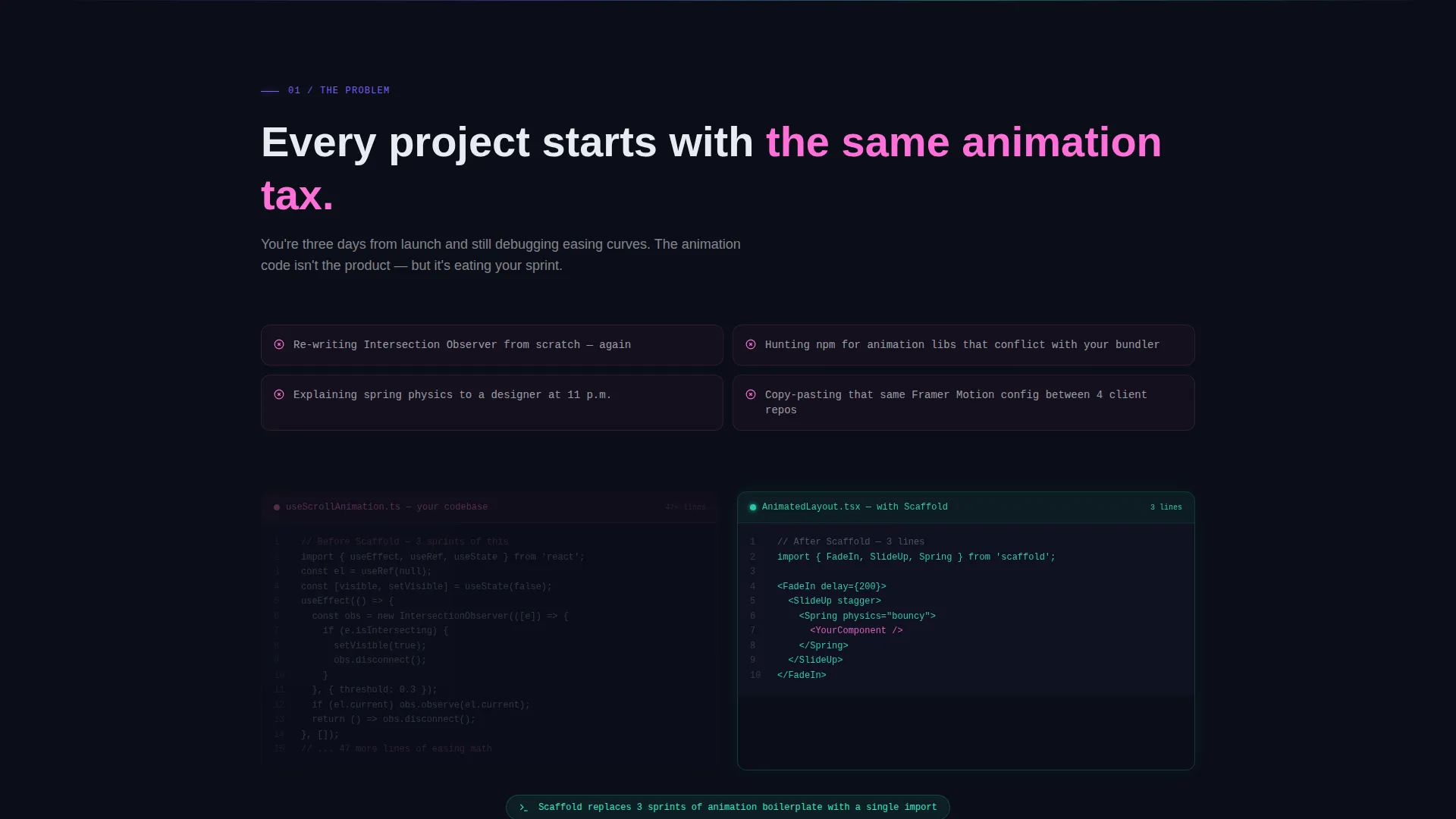 Animated React | Free Website Template | Rocket