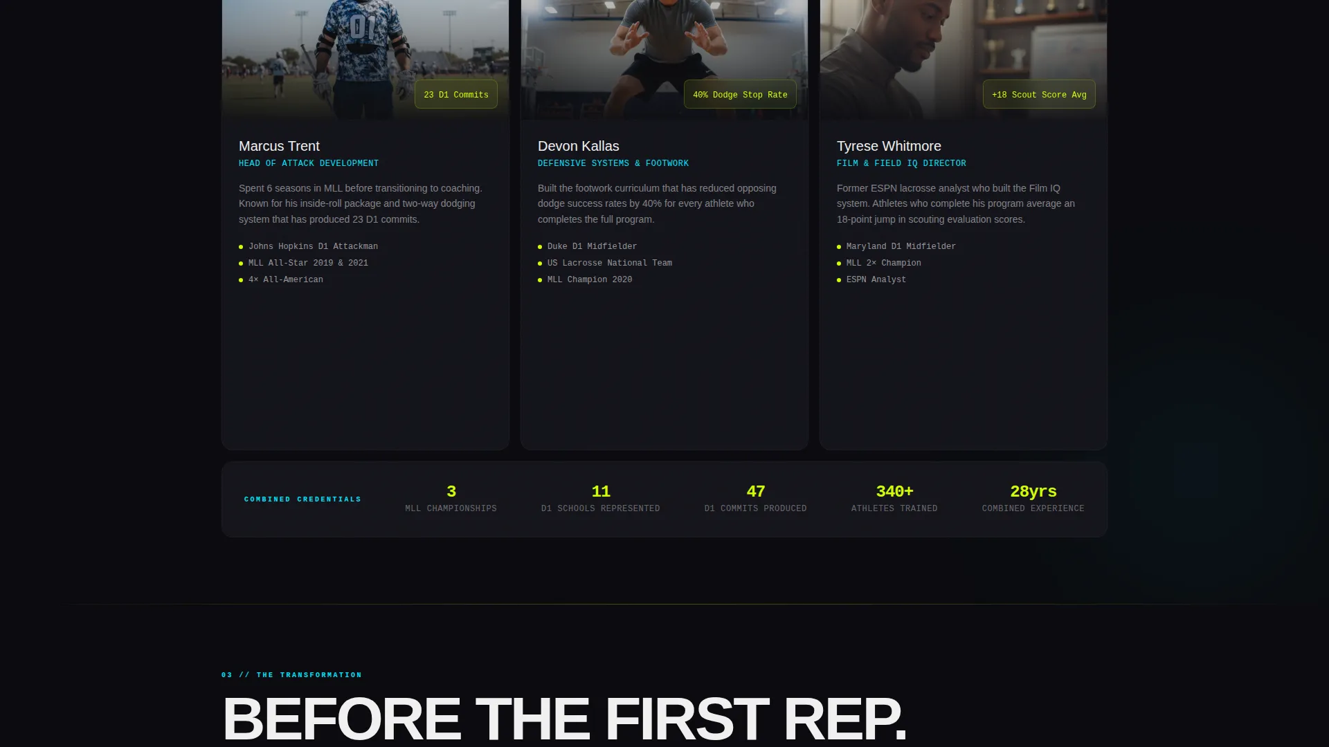 Elite Lacrosse Training Landing Page Template
