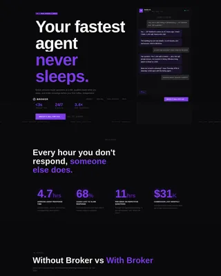 Real Estate AI Chatbot Comparison Landing Page