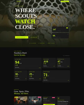 Elite Lacrosse League Landing Page Template