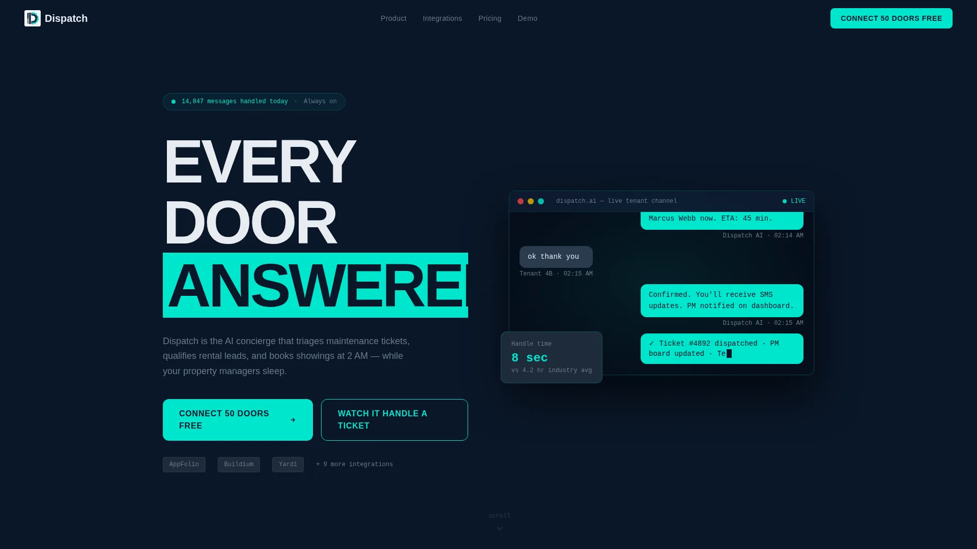 Real Estate AI Customer Service Landing Page