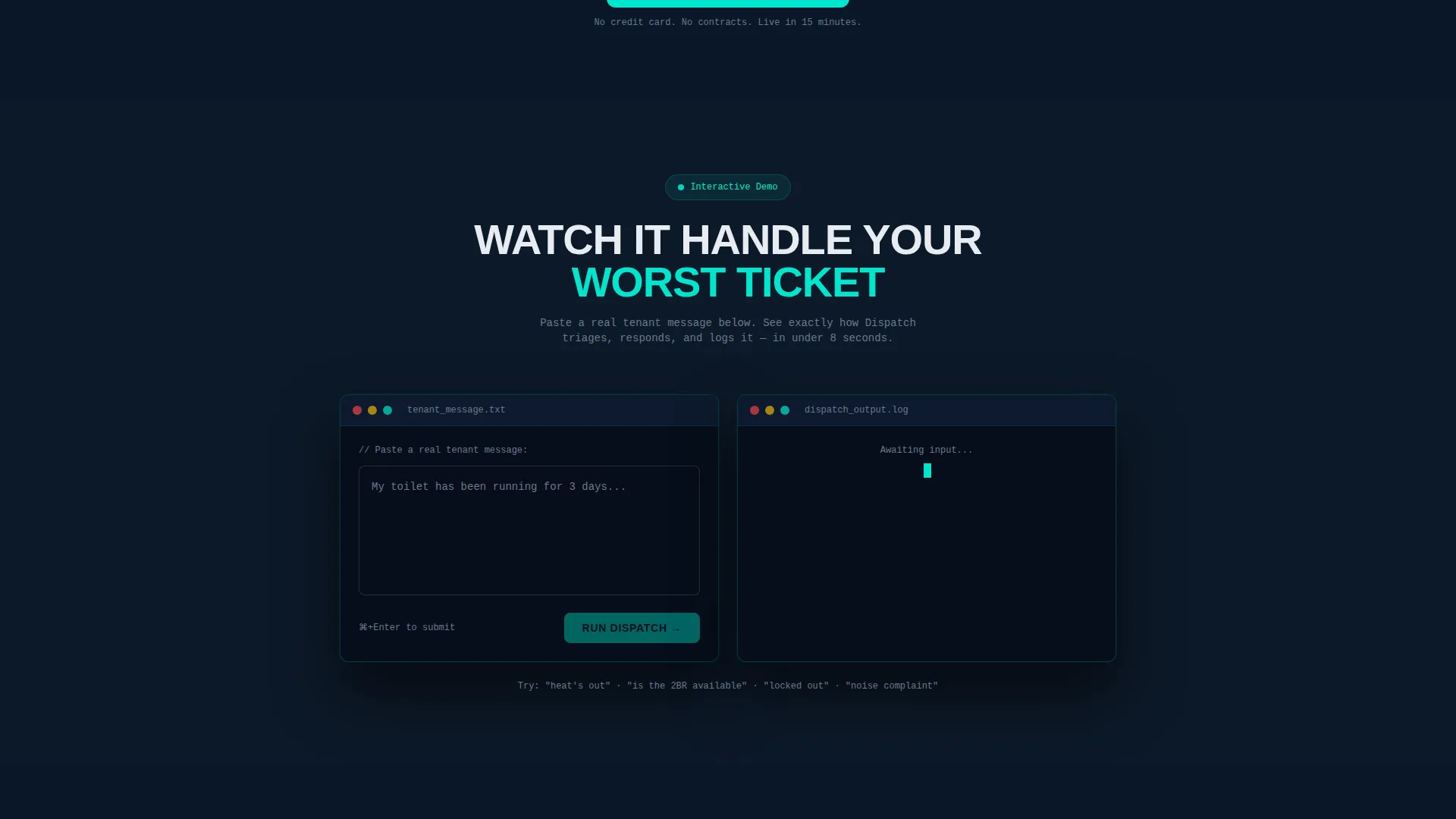 Real Estate AI Customer Service Landing Page