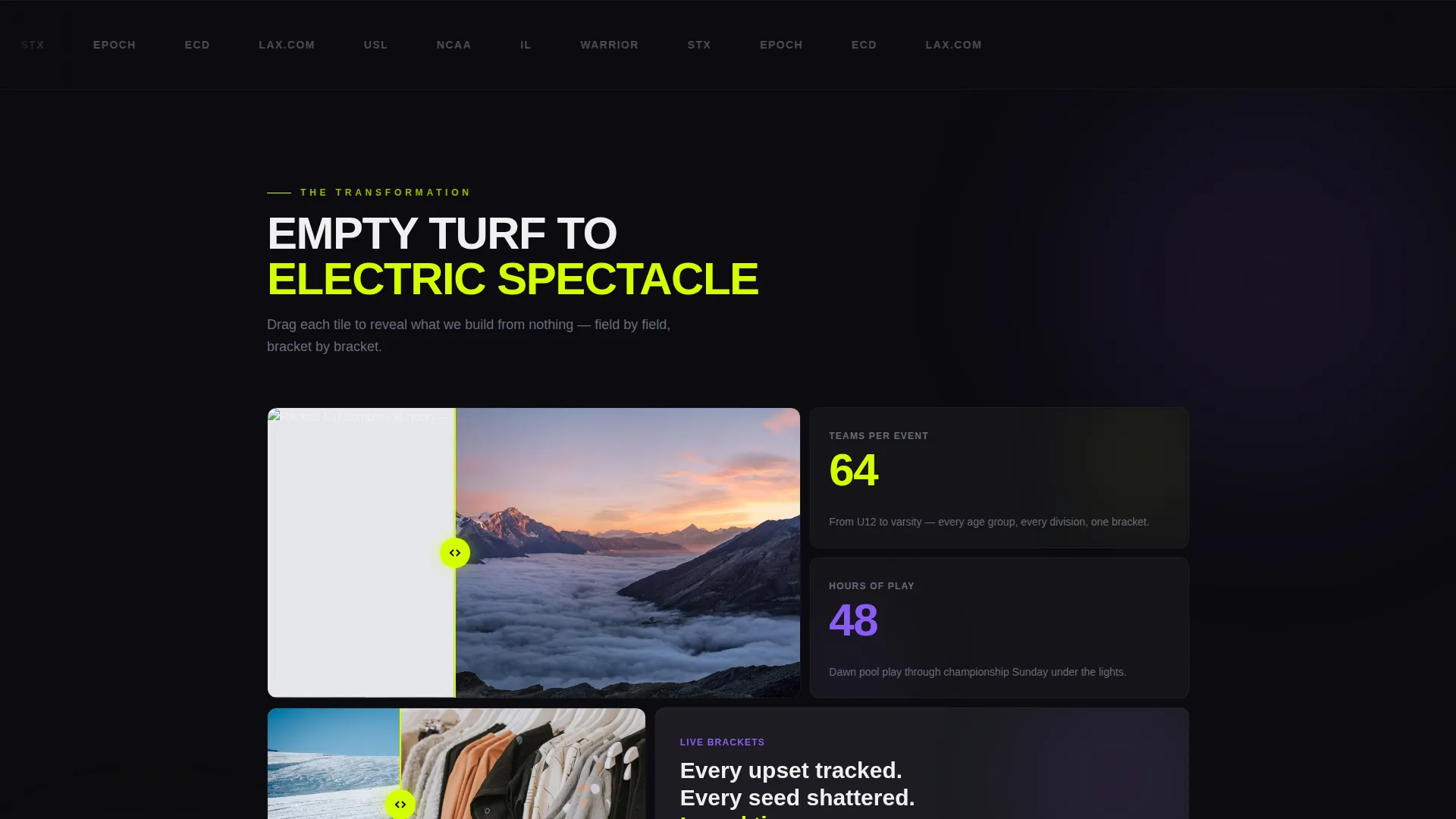 Lacrosse Tournament Landing Page Template