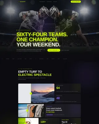 Lacrosse Tournament Landing Page Template
