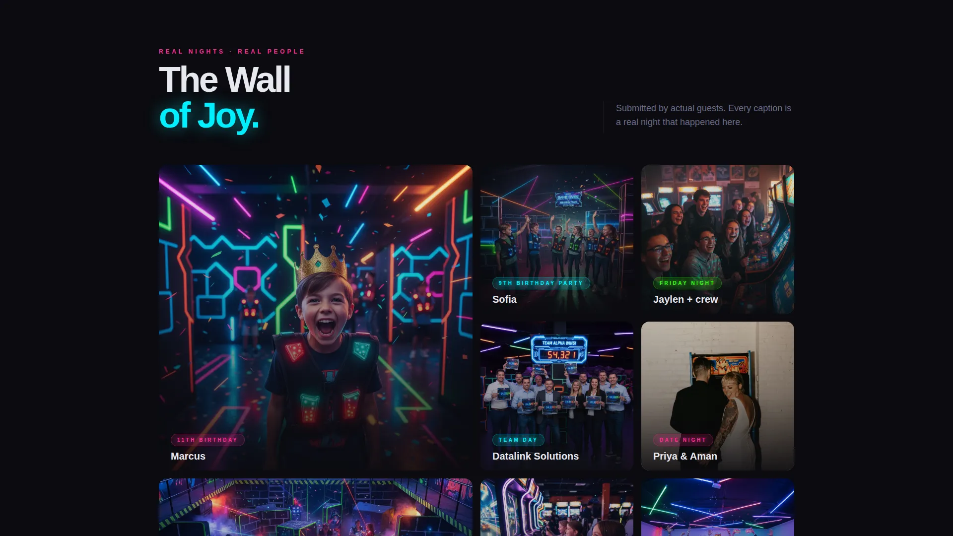Laser Tag & Arcade Venue Landing Page Template