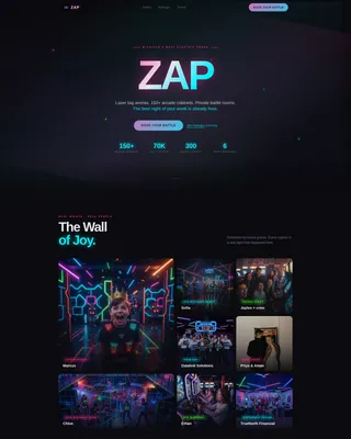 Laser Tag & Arcade Venue Landing Page Template