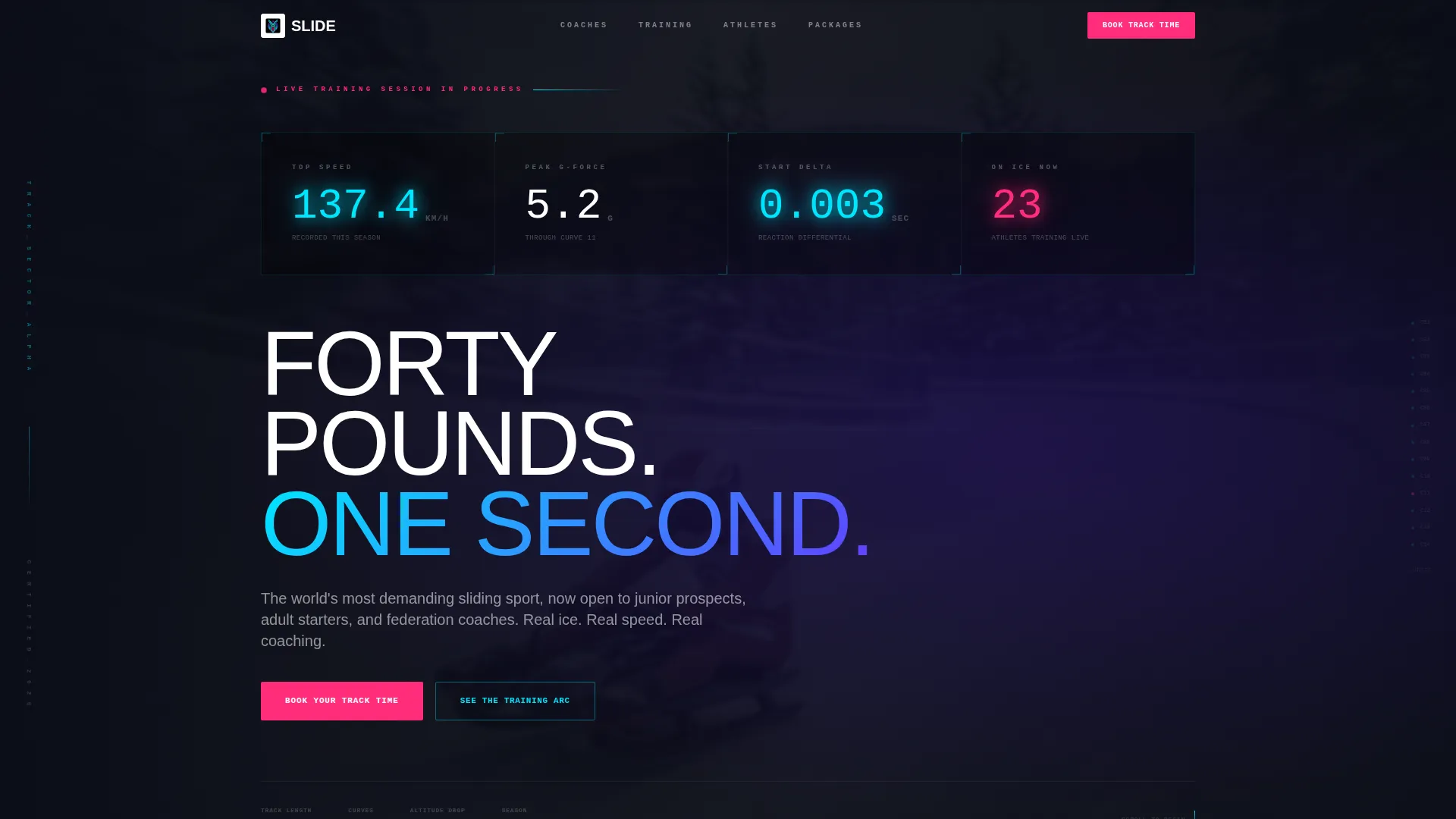 Elite Luge Academy Landing Page Template