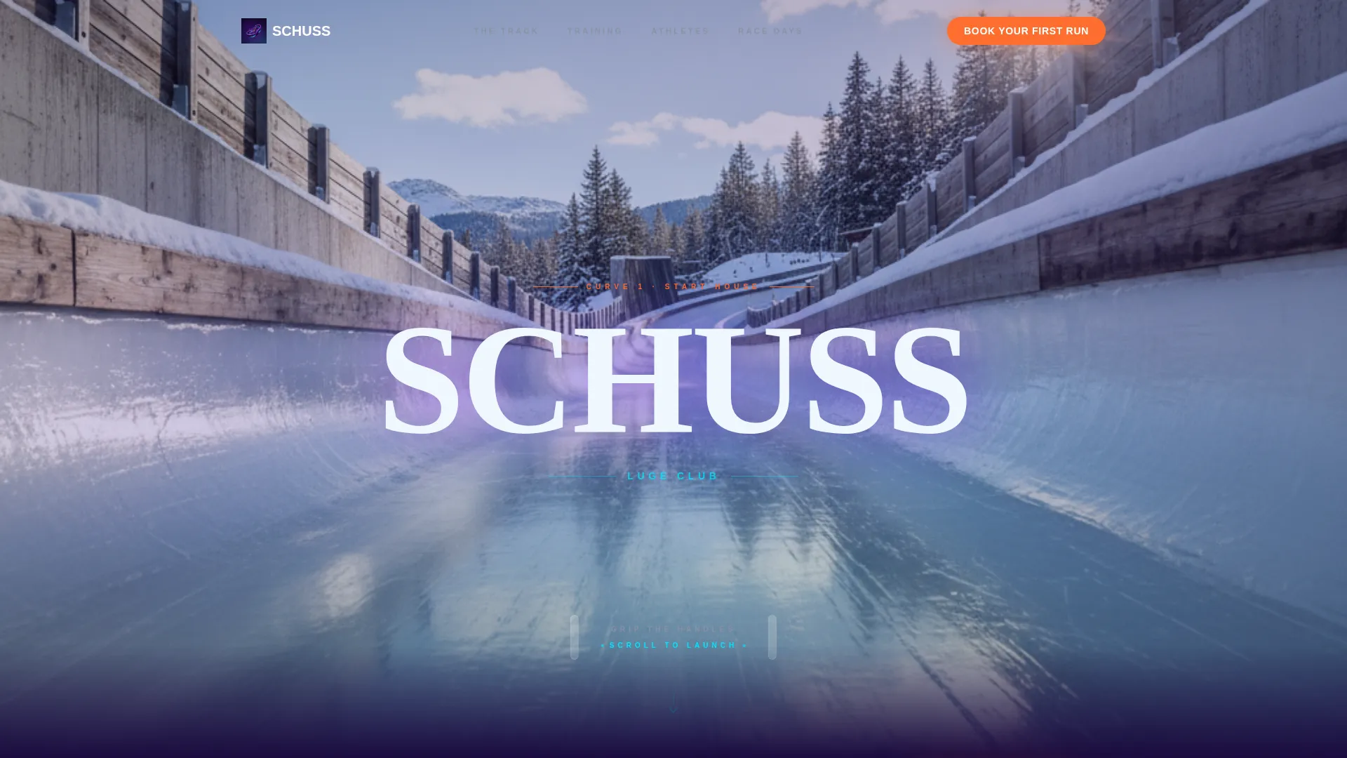 Luge Club Landing Page Template | Electric Indigo