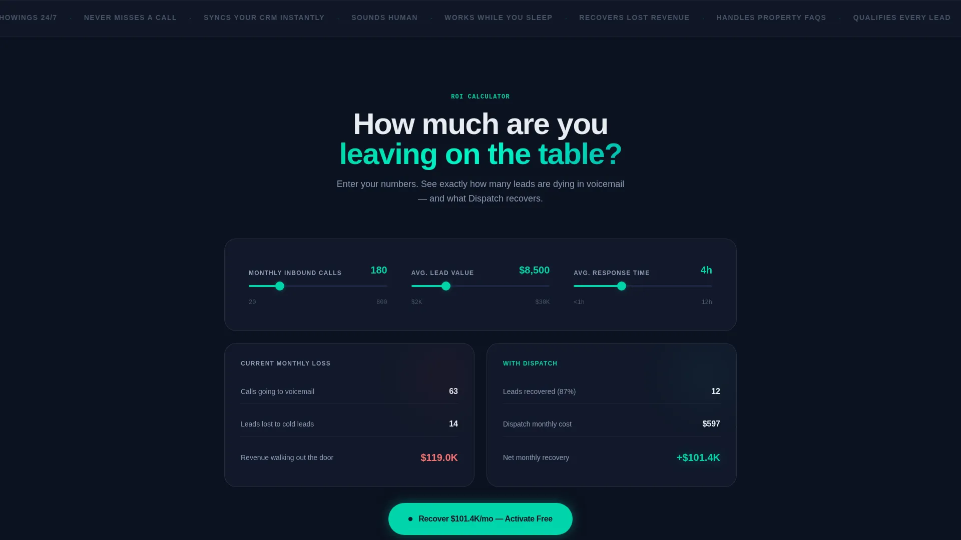 Real Estate AI Voice Agent Landing Page Template