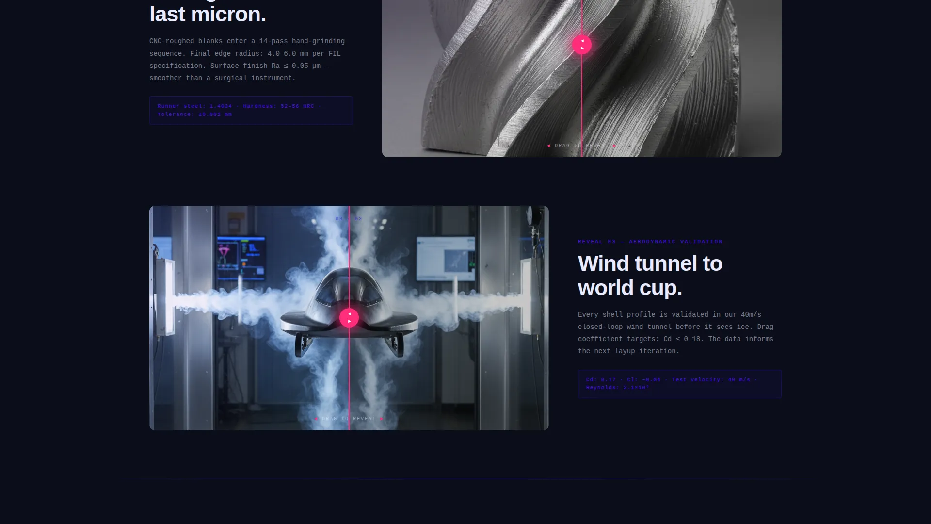 Precision Luge Equipment Landing Page Template