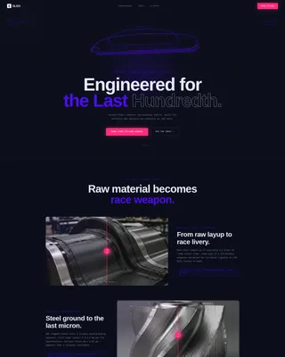 Precision Luge Equipment Landing Page Template